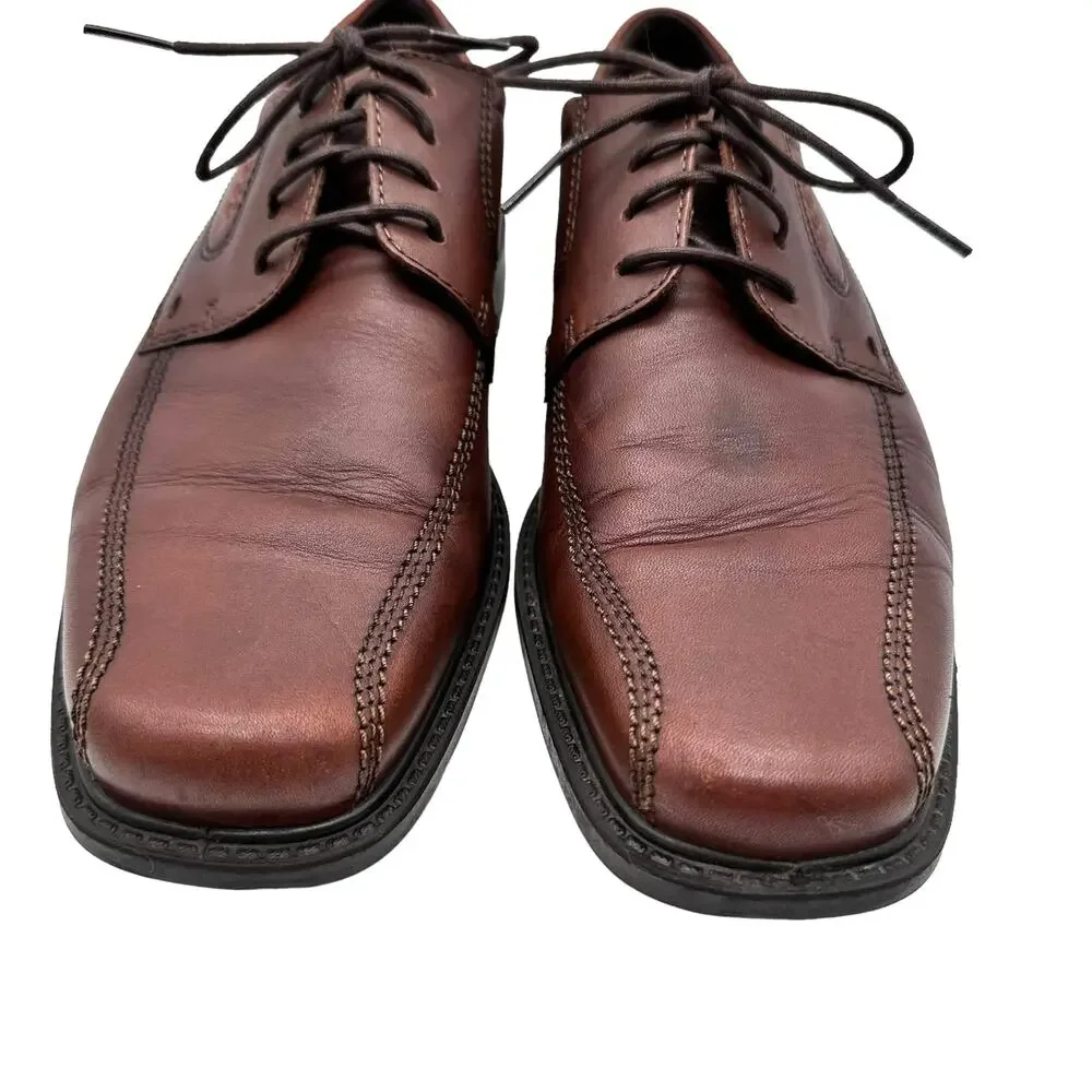 ECCO Men's Sz: 42 / US 8/8.5 Leather Brown Shock Point Lace Up